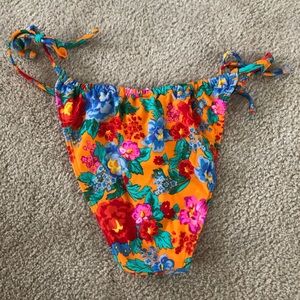 NWT floral high leg swim bottoms